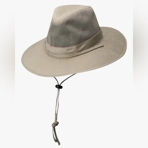 NWT - DPC Mens Hat Outdoors Solarweave Treated Cotton XL UV Protection Camel/Tan